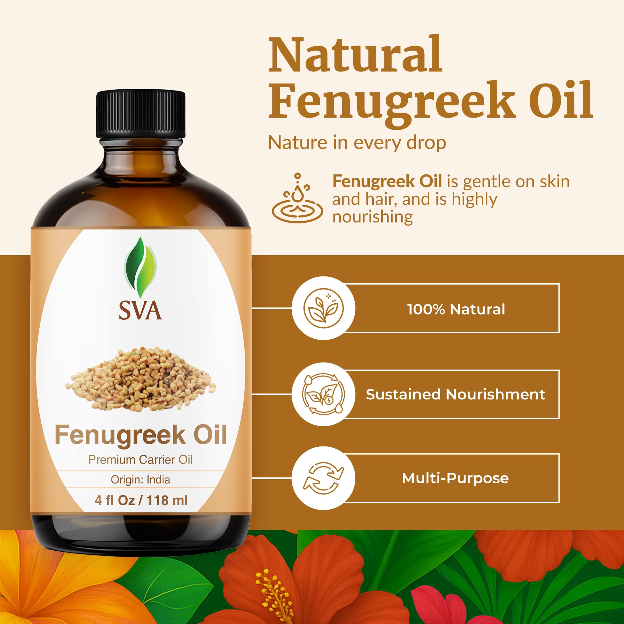 Dropper with fenugreek oil