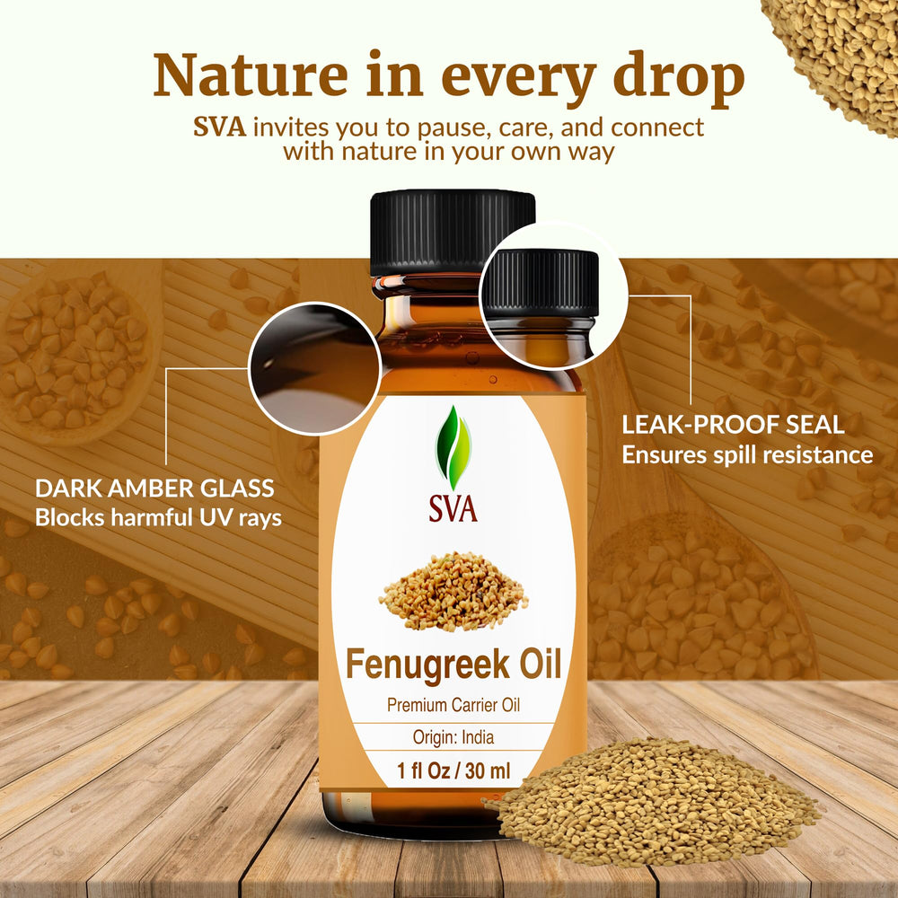 Not tested on animals emblem for SVA Fenugreek Oil