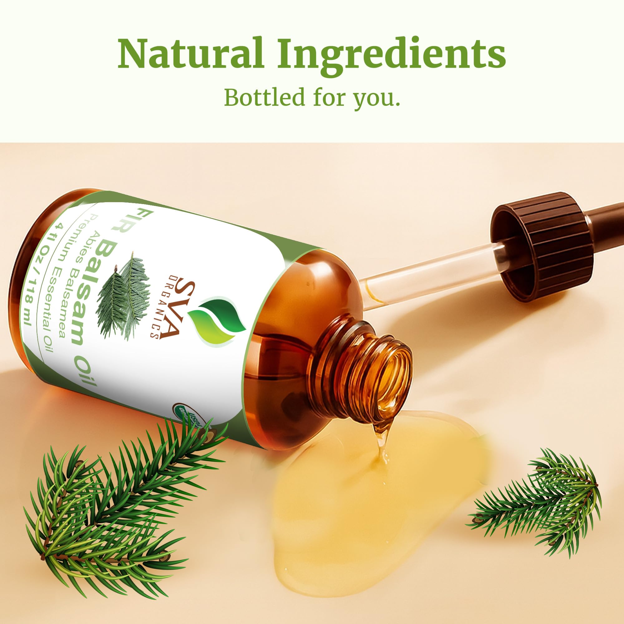 Organic Fir Balsam essential oil product label