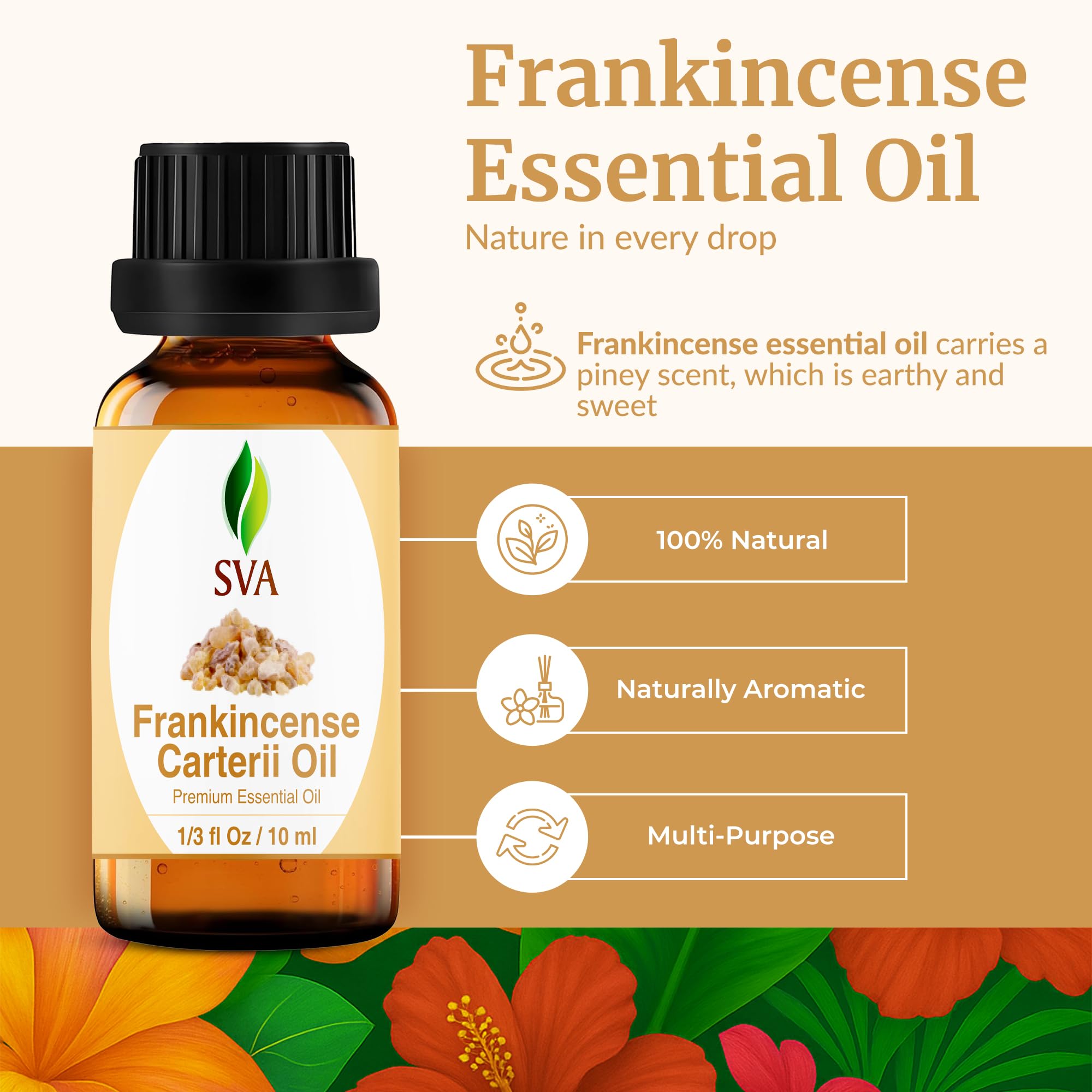 Frankincense essential oil in a diffuser for aromatherapy