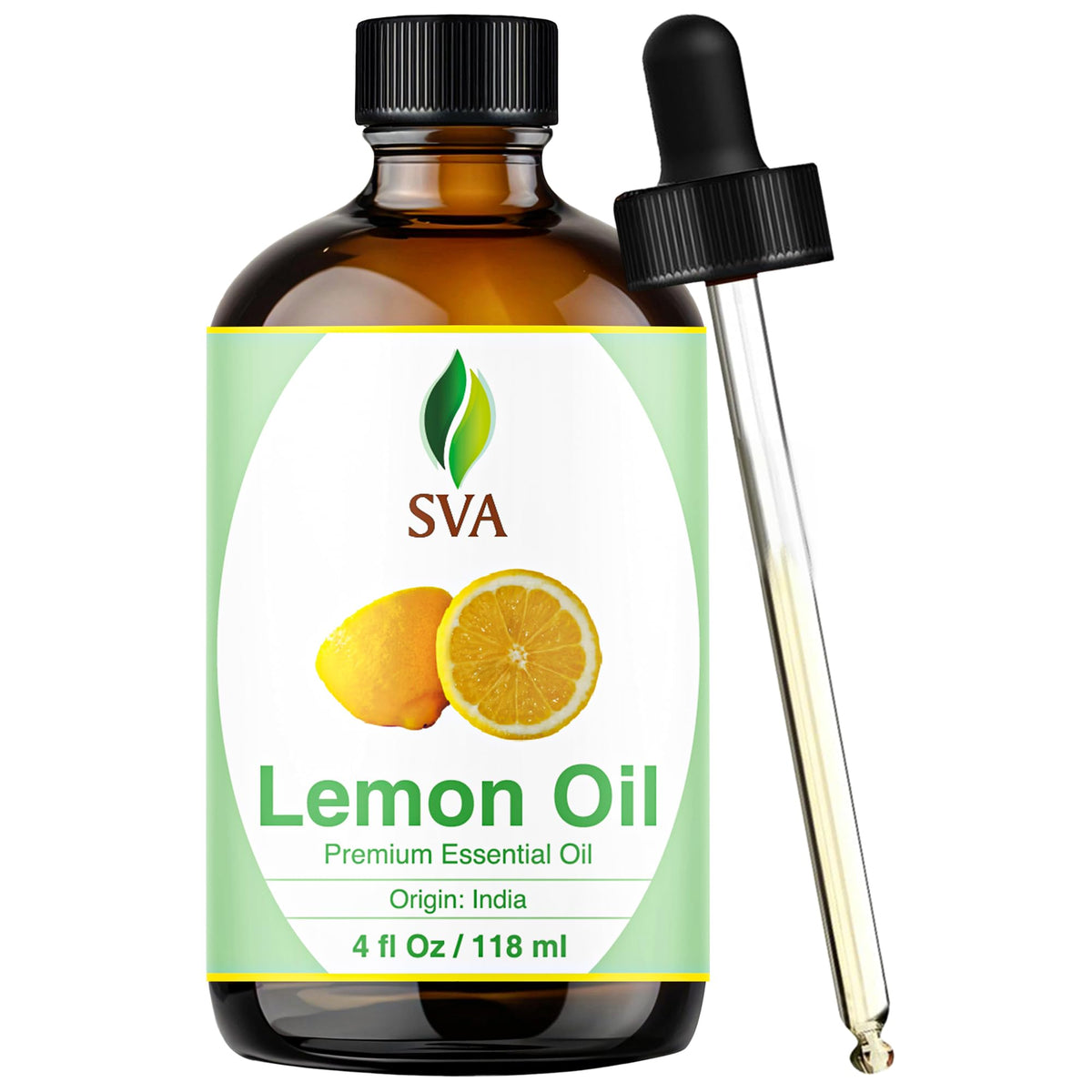 SVA Lemon Essential Oil 4oz bottle with dropper