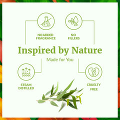 Close-up view of SVA Lemon Eucalyptus essential oil bottle