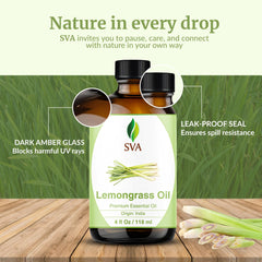Aromatherapy scene with lemongrass essential oil