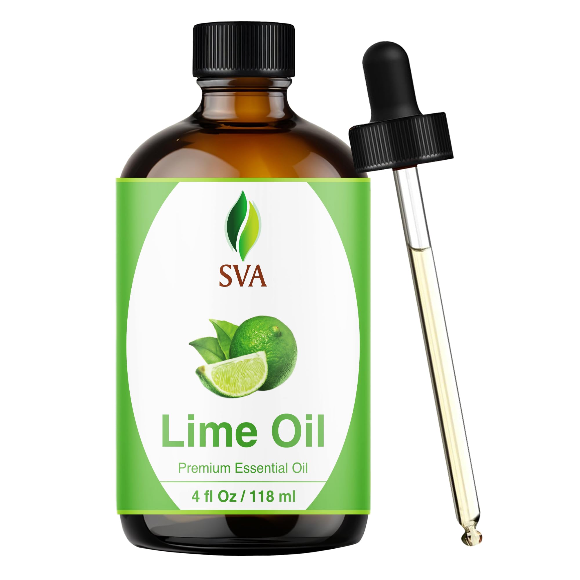 SVA Lime Essential Oil 4 oz bottle with dropper