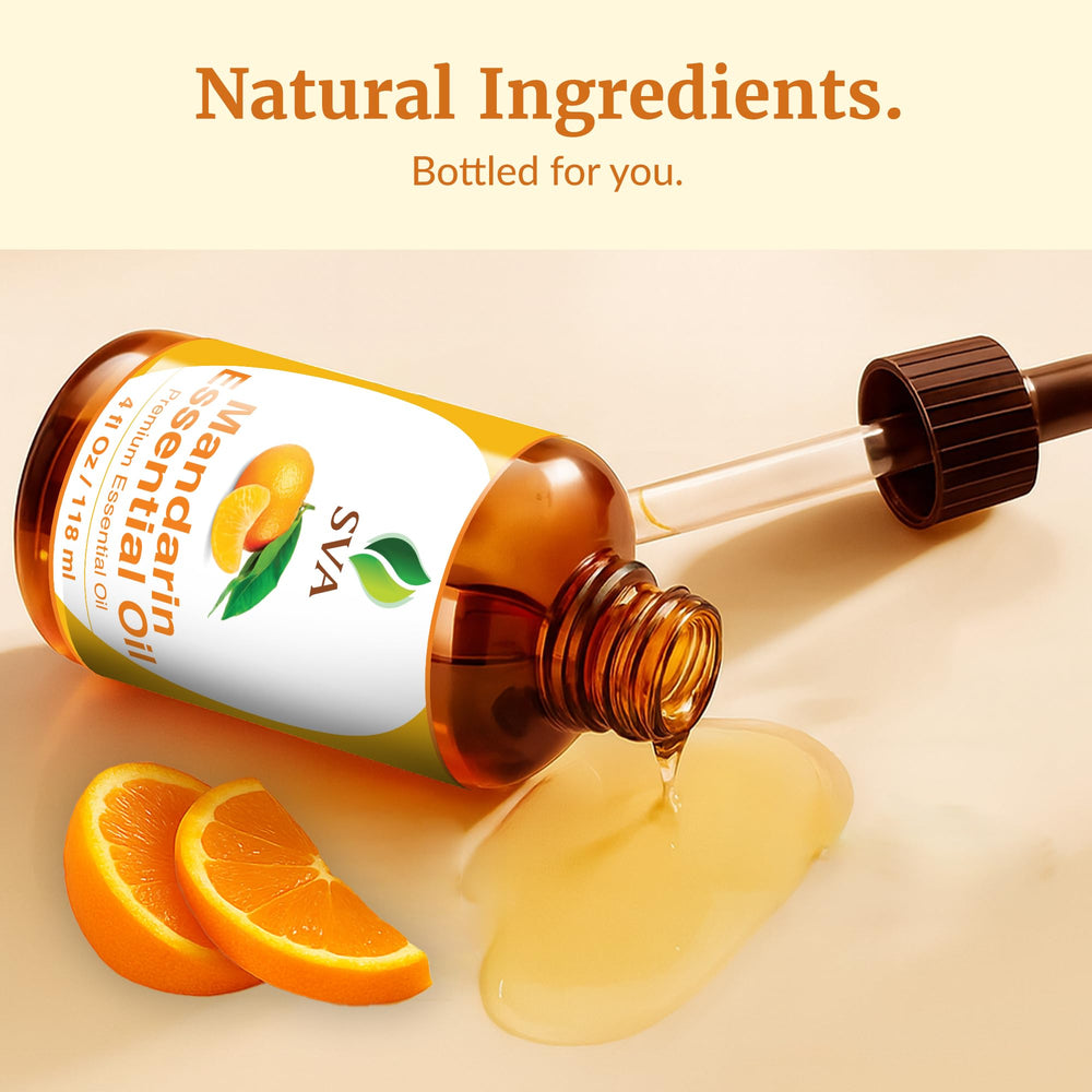 Dropper bottle of Mandarin essential oil