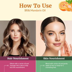 Natural orange color of Mandarin essential oil