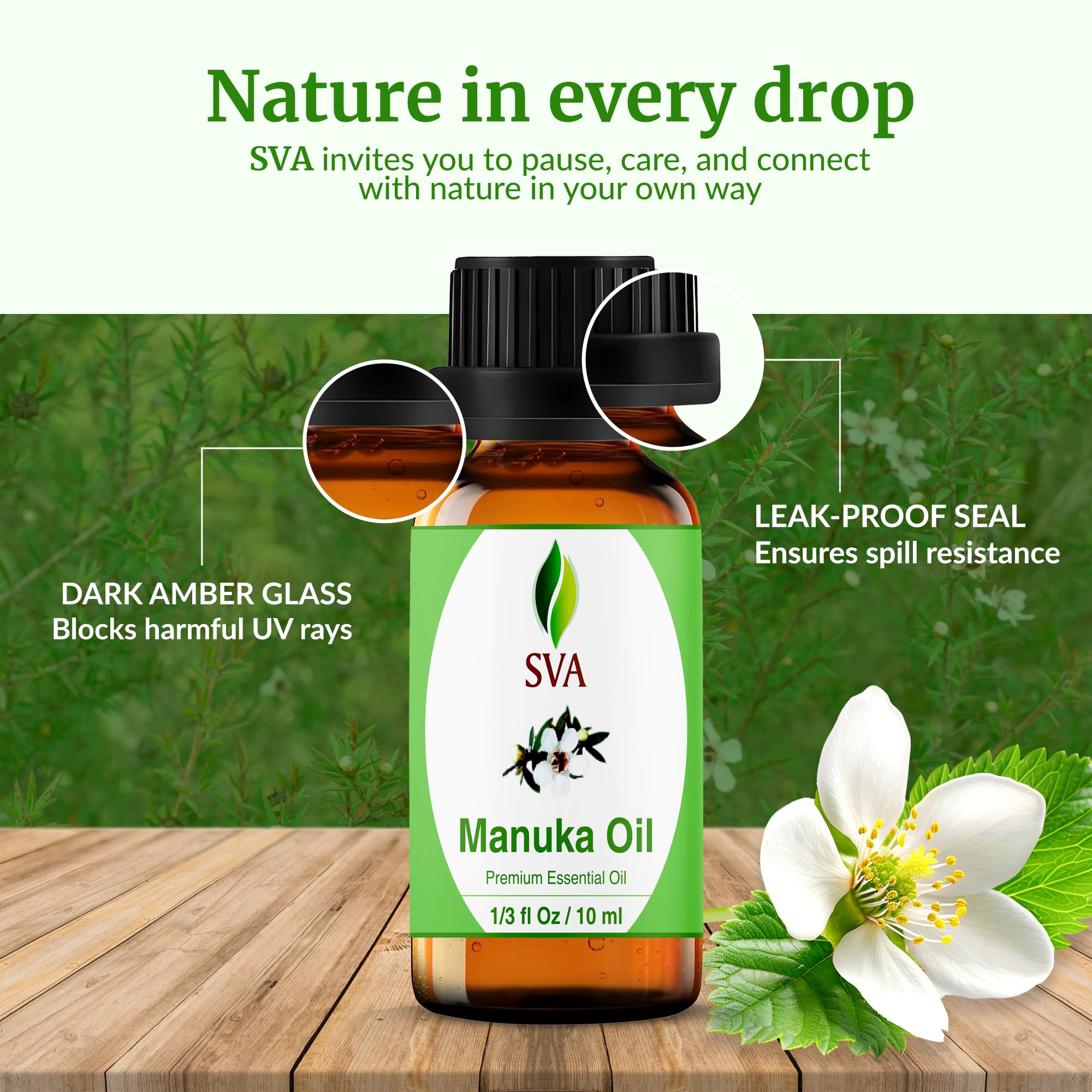 Relaxing bath with SVA Manuka essential oil