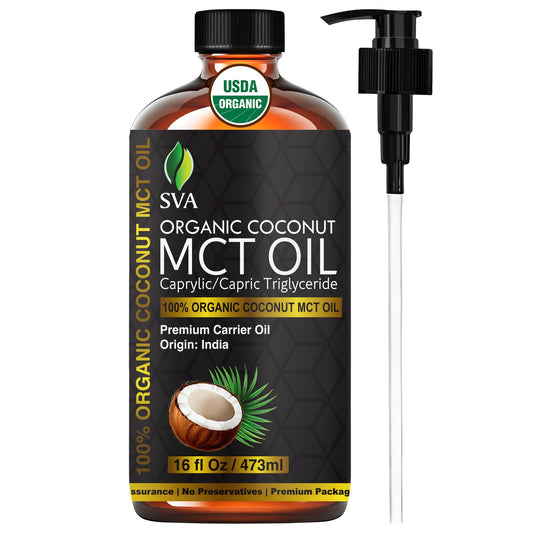 SVA MCT Oil Organic 16oz bottle - front view
