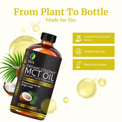 SVA MCT Oil Organic 16oz packaging - ingredients panel