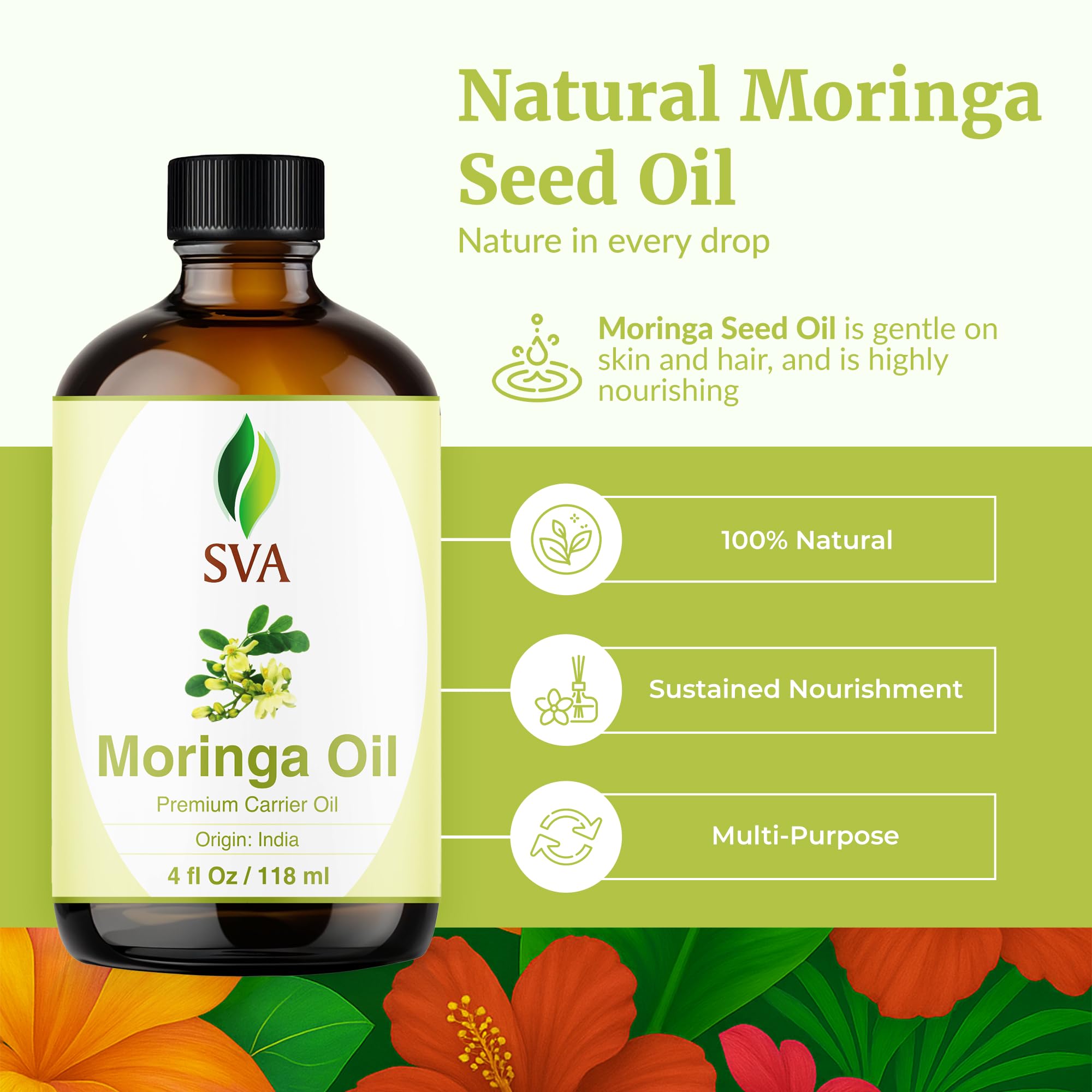 Close-up of Moringa Seed Oil dropper