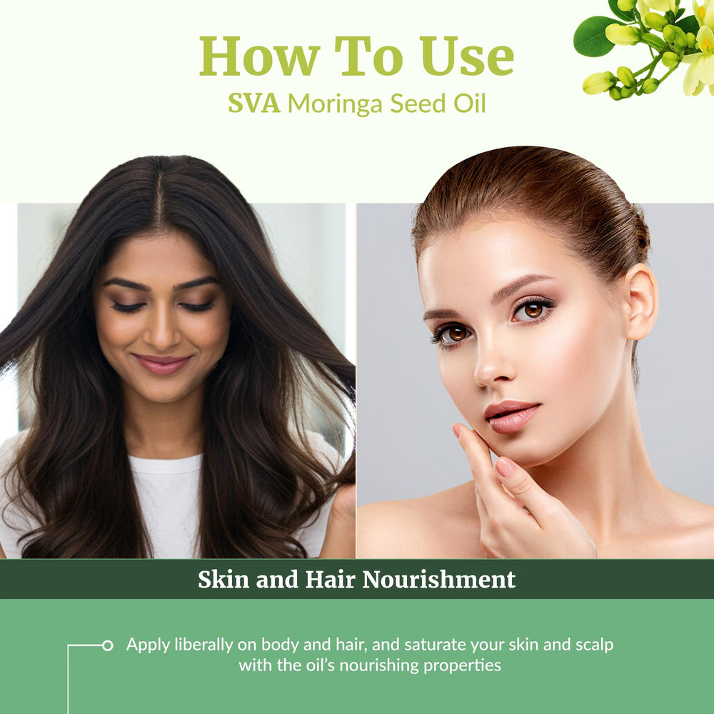 Moringa Seed Oil used for hair care