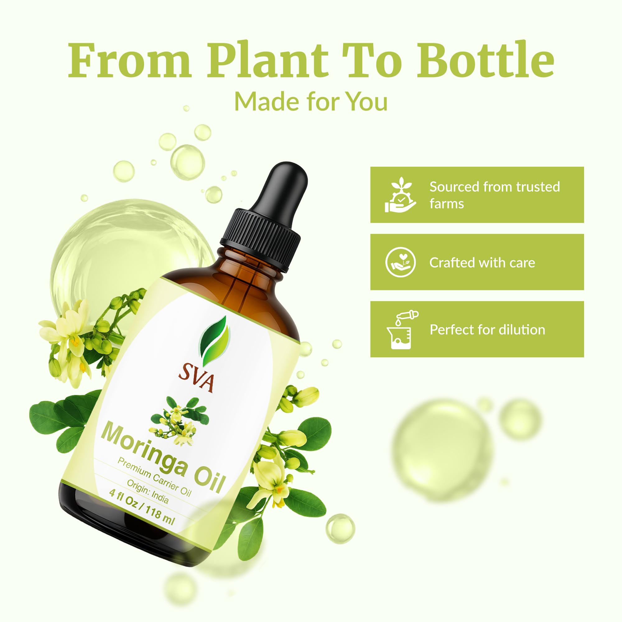 Packaging details for SVA Moringa Seed Oil