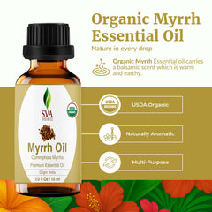 Myrrh essential oil used with a diffuser for aromatherapy