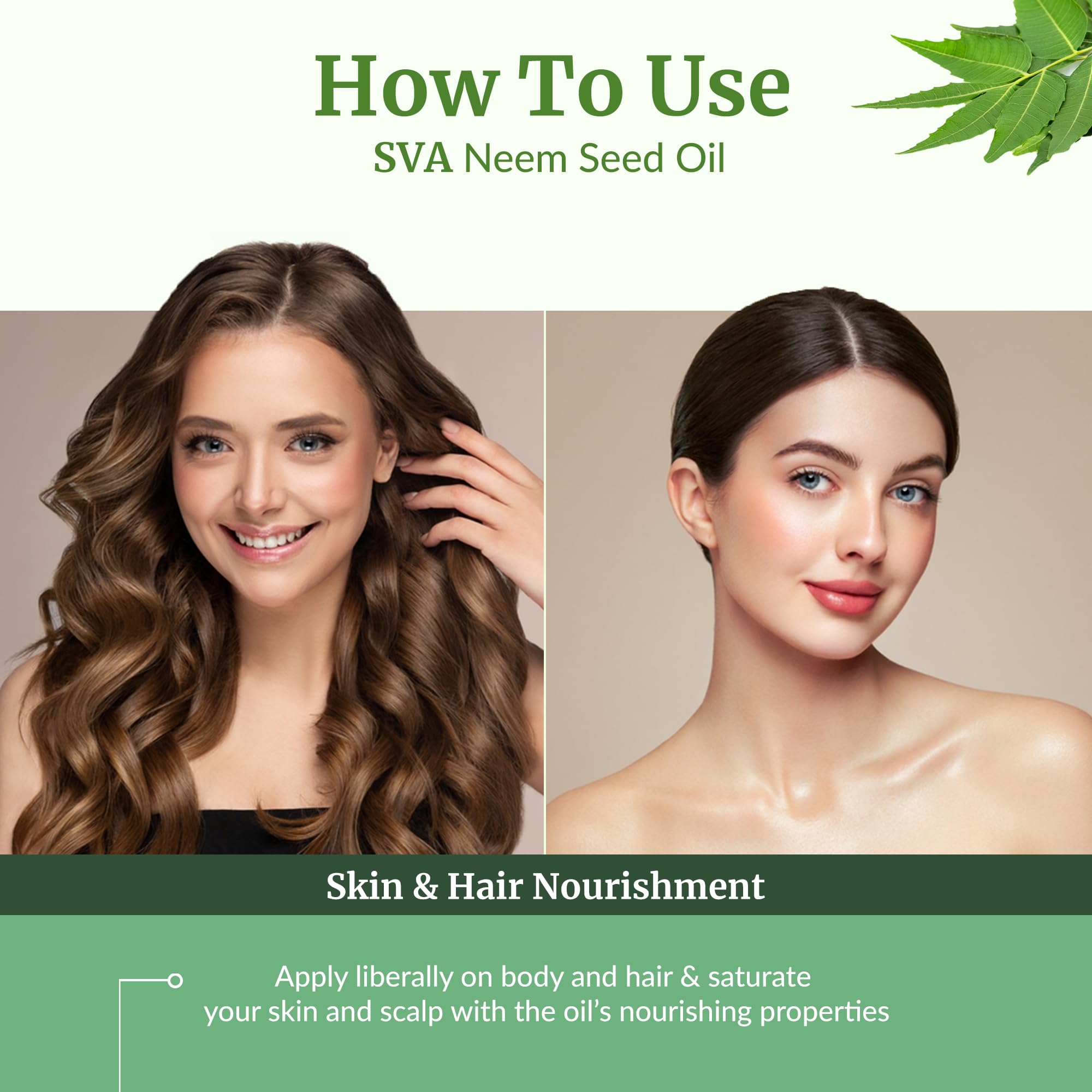 Neem oil being applied to the face