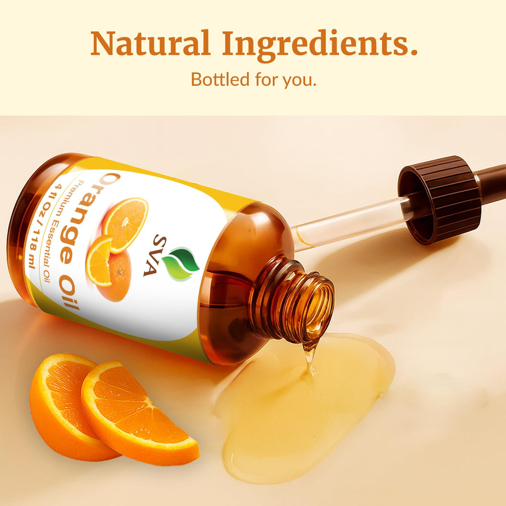 Orange essential oil used in soaps, candles, and baths