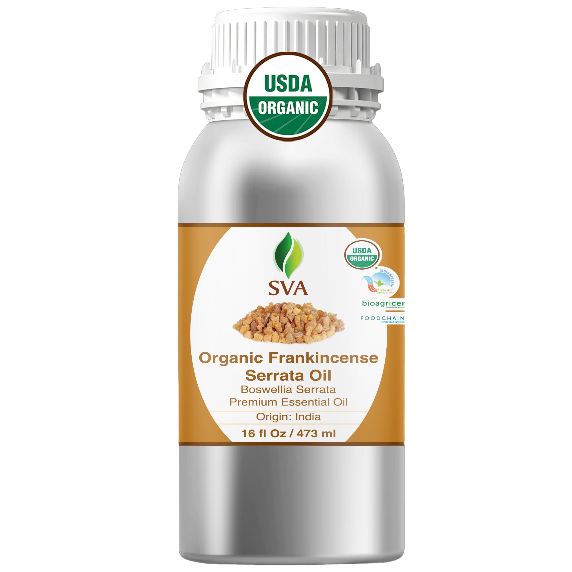 SVA Organic Frankincense Essential Oil 16 oz bottle for diffuser