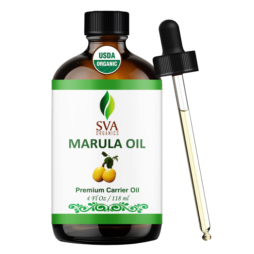 SVA Organic Marula Oil 4oz bottle with dropper