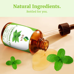 Cruelty-free, steam-distilled peppermint oil bottle