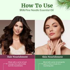 Pine needle essential oil used for skincare routine