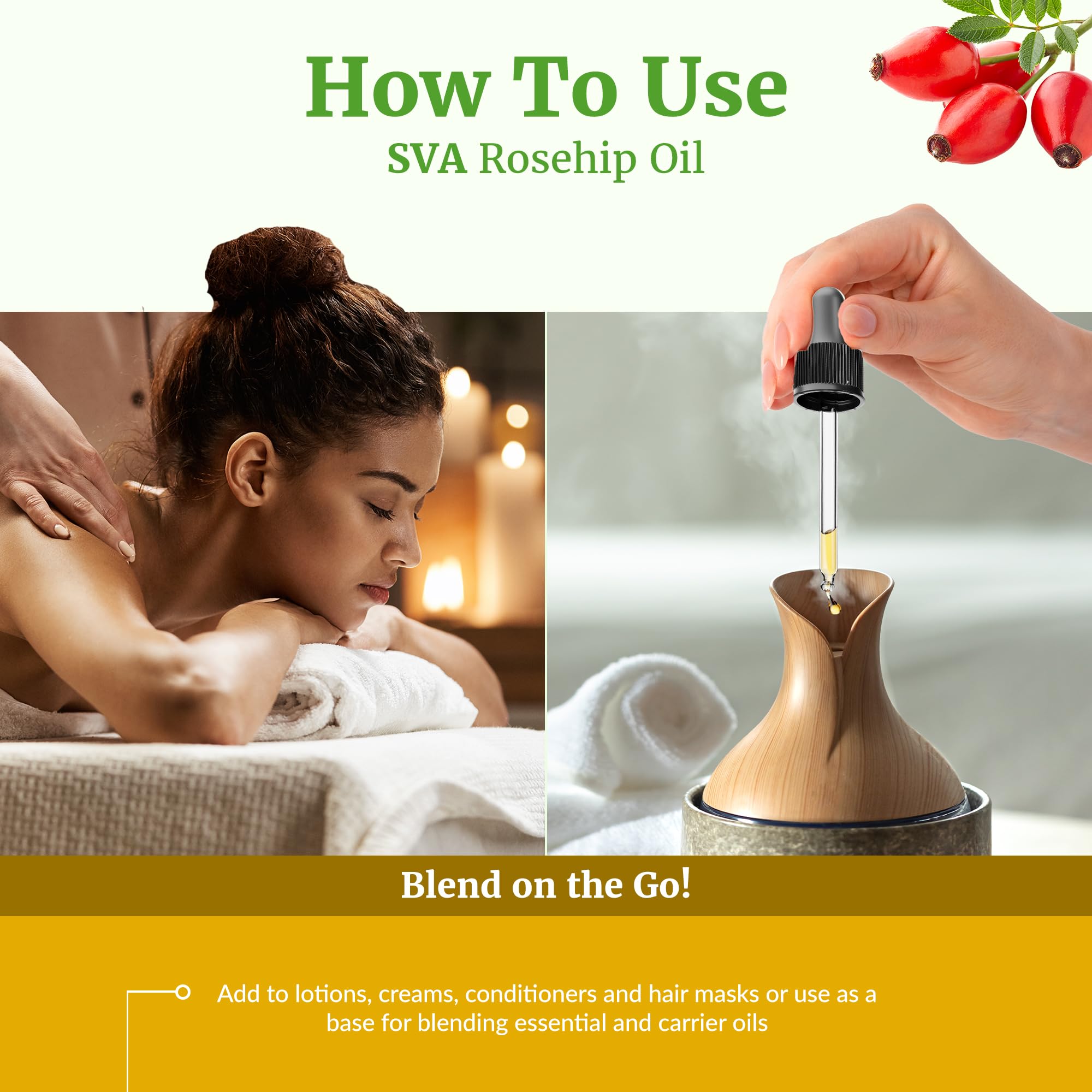 Rosehip Seed Oil for hair and scalp massage