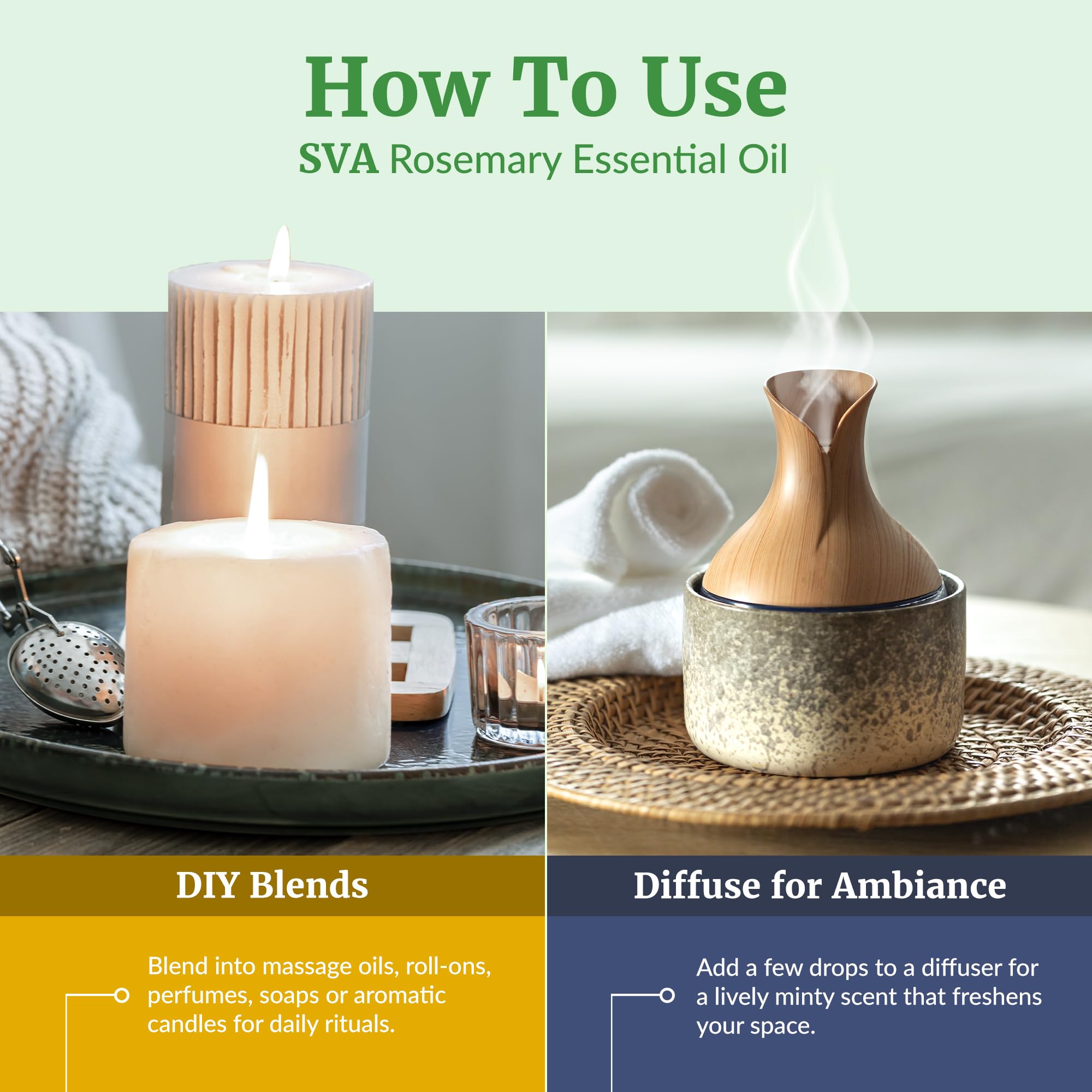 Skin care use of SVA Rosemary Essential Oil