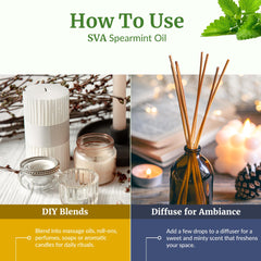 Spearmint essential oil diluted for skin and scalp care