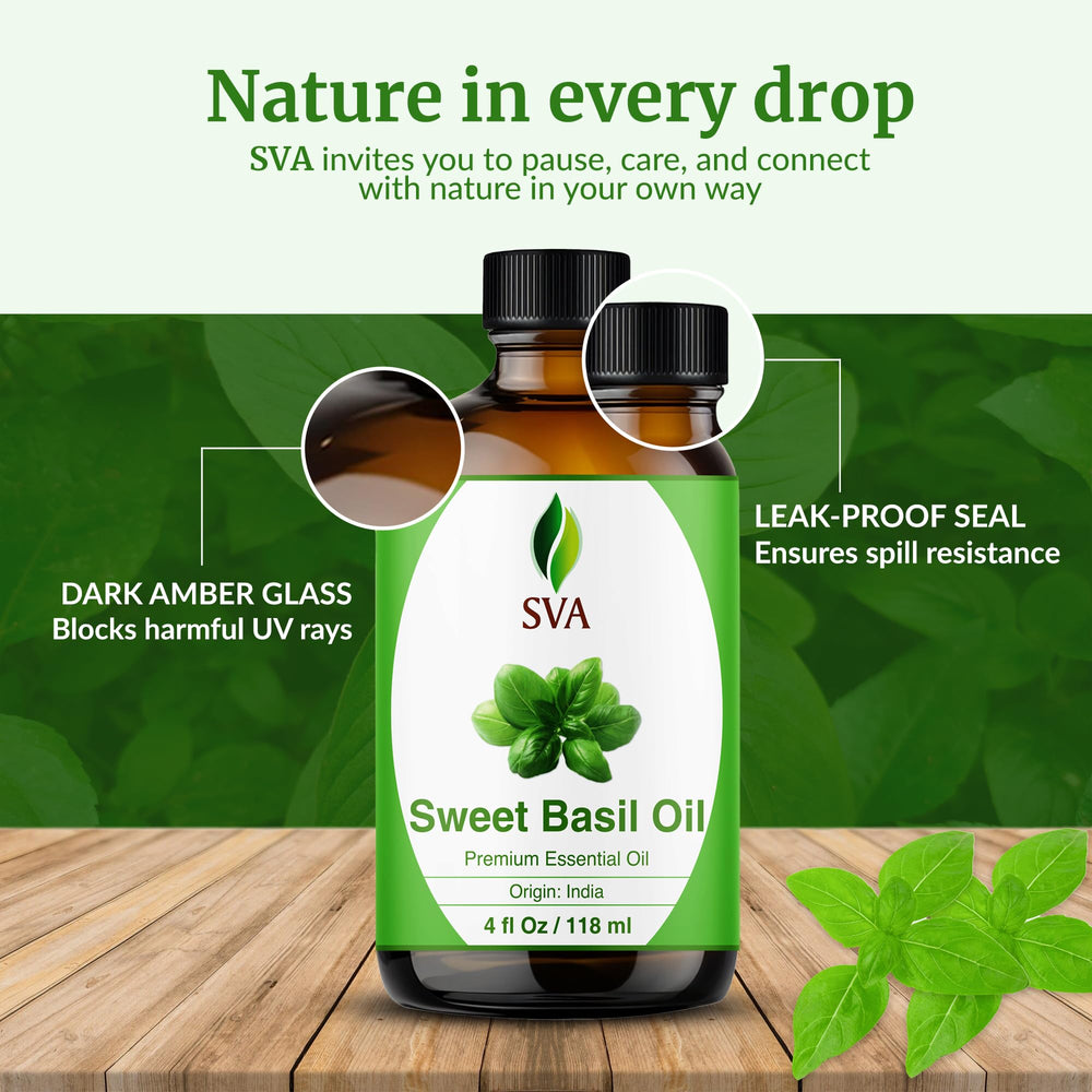Aromatherapy blends using SVA Sweet Basil oil