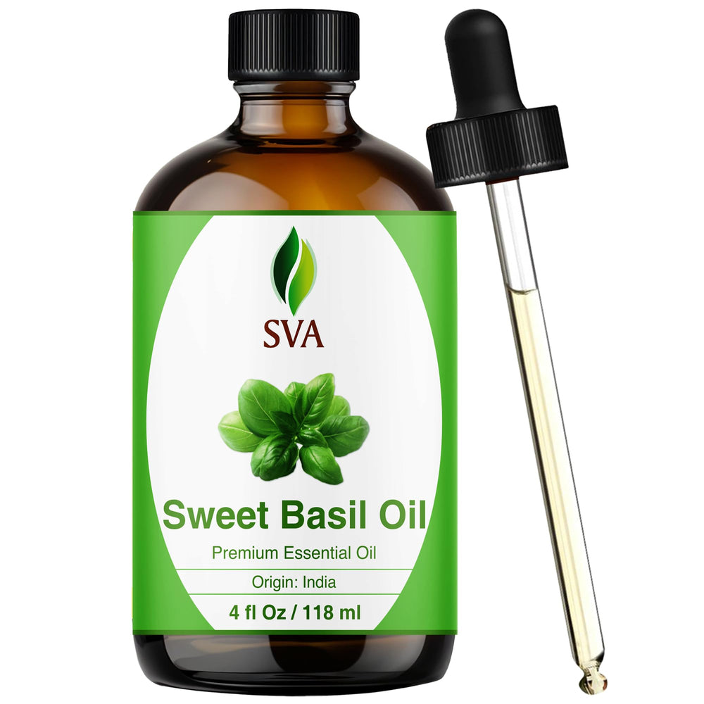 SVA Sweet Basil Essential Oil 4oz bottle
