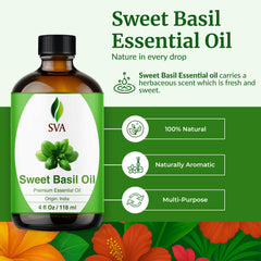 Diffuser with SVA Sweet Basil essential oil for aromatherapy