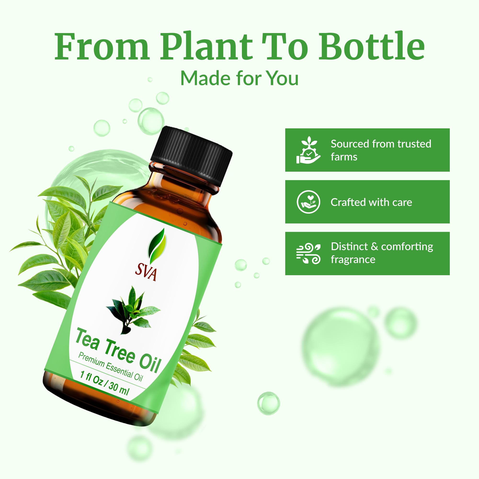 Hair care massage with SVA Tea Tree Oil
