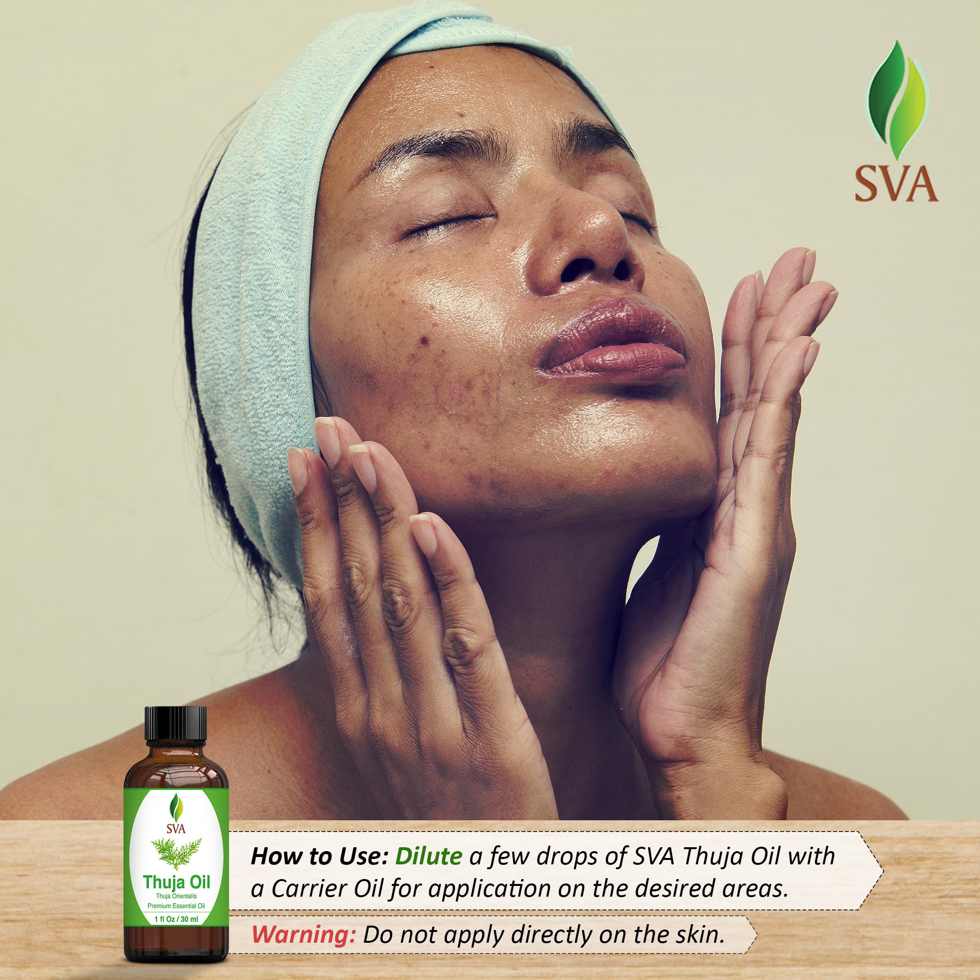 Packaging box of SVA Thuja Essential Oil