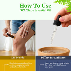 Scalp massage with Thuja essential oil
