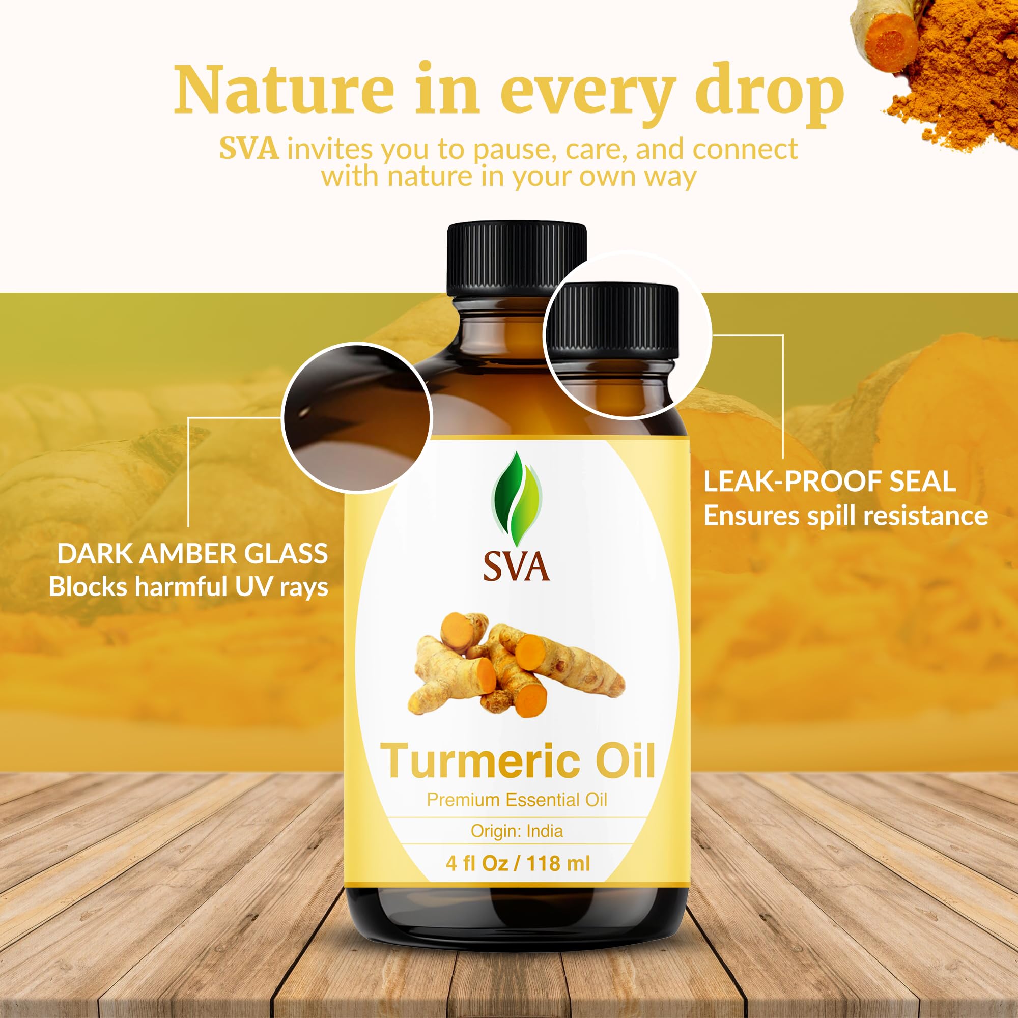 Turmeric essential oil prepared for soap and candle making