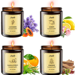 Lemon scented soy candle in 28oz jar