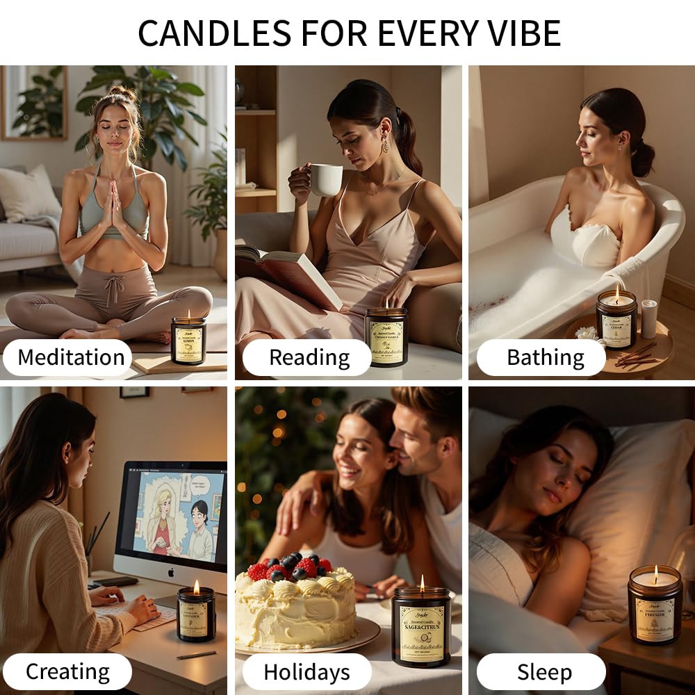 SVECKE 4 Pack jar candles displayed together