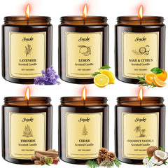 SVECKE six-pack coconut vanilla scented candle in a jar