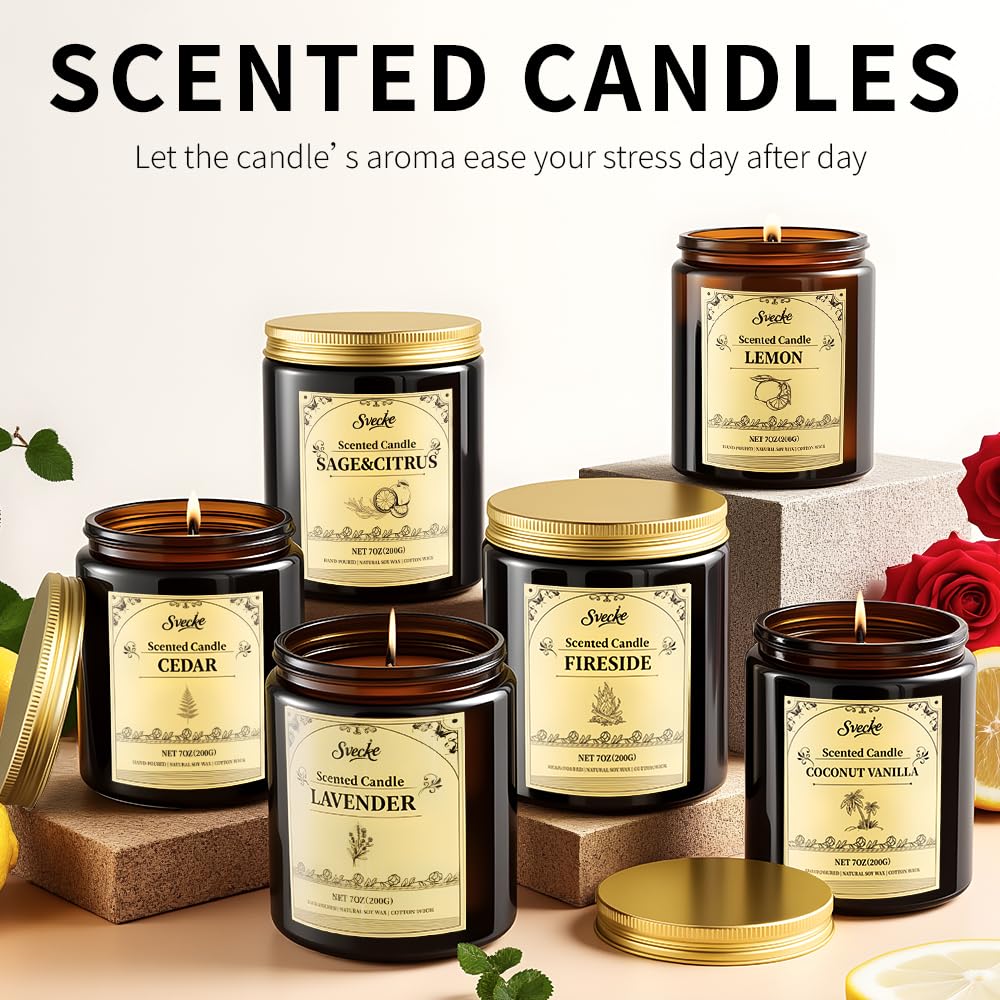 Gift-ready coconut vanilla candle in decorative box