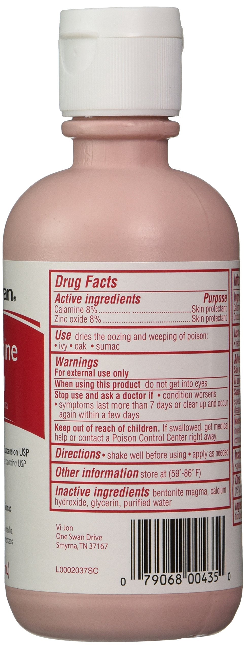 Swan Calamine Lotion label close-up for quick itch relief.