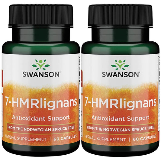 Swanson 7-Hmrlignans from Norwegian Spruce Tree - 40 Milligrams, 60 Capsules (2 Pack)