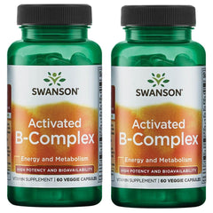 Swanson Activated B-Complex 60 Veggie Capsules - 2 Pack, High Potency, Bioavailable B-Complex