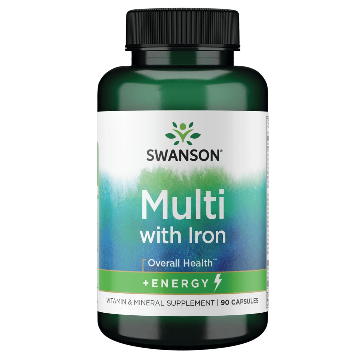 Bottle of Swanson Active One Multivitamin with Iron 90 capsules