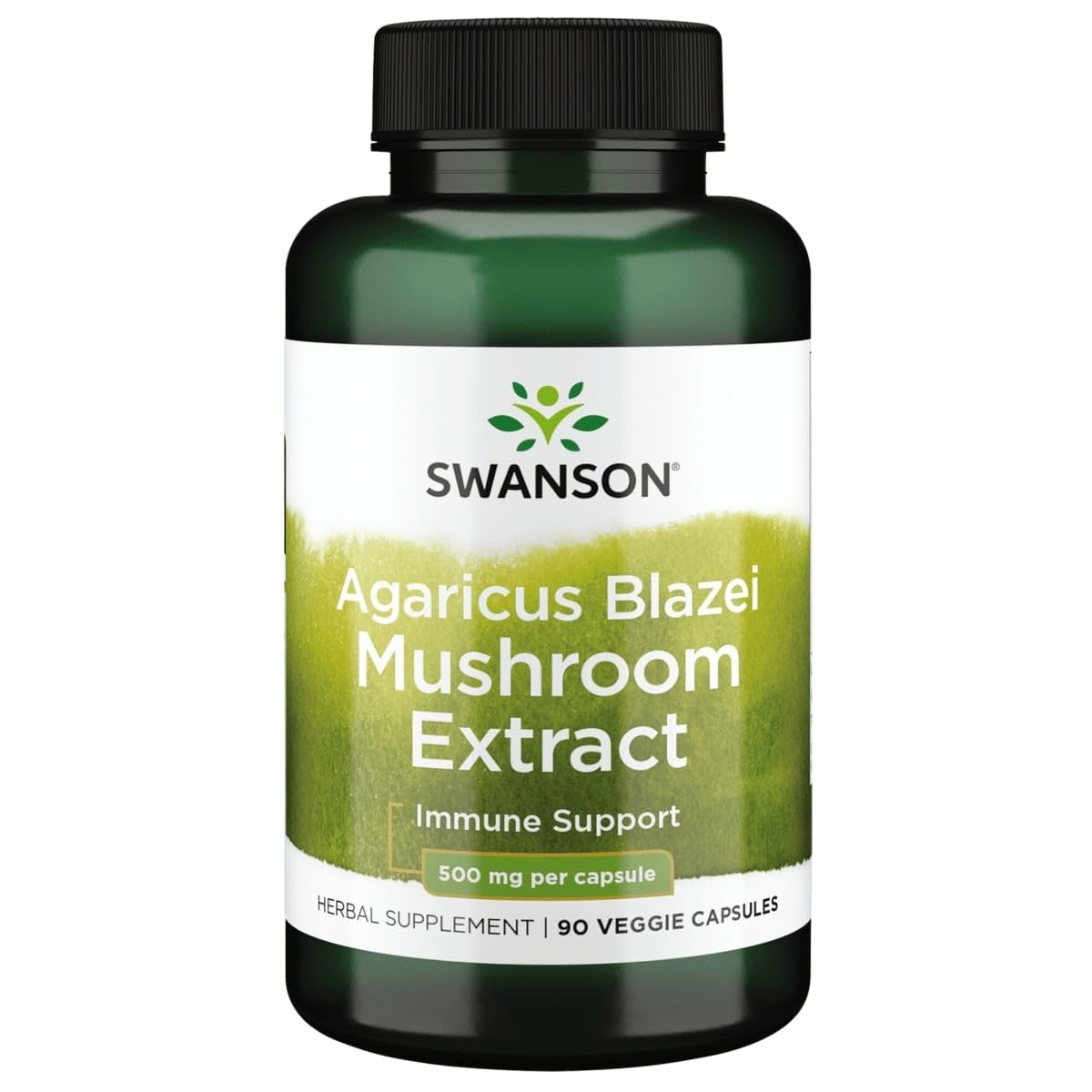 Bottle of Swanson Agaricus Blazei Mushroom Extract 500 mg - 90 vegetarian capsules