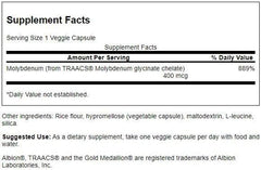 Swanson Albion Chelated Molybdenum 400 mcg vegetarian capsules