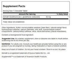 Close-up of Swanson packaging showing Setria glutathione and non-GMO labeling