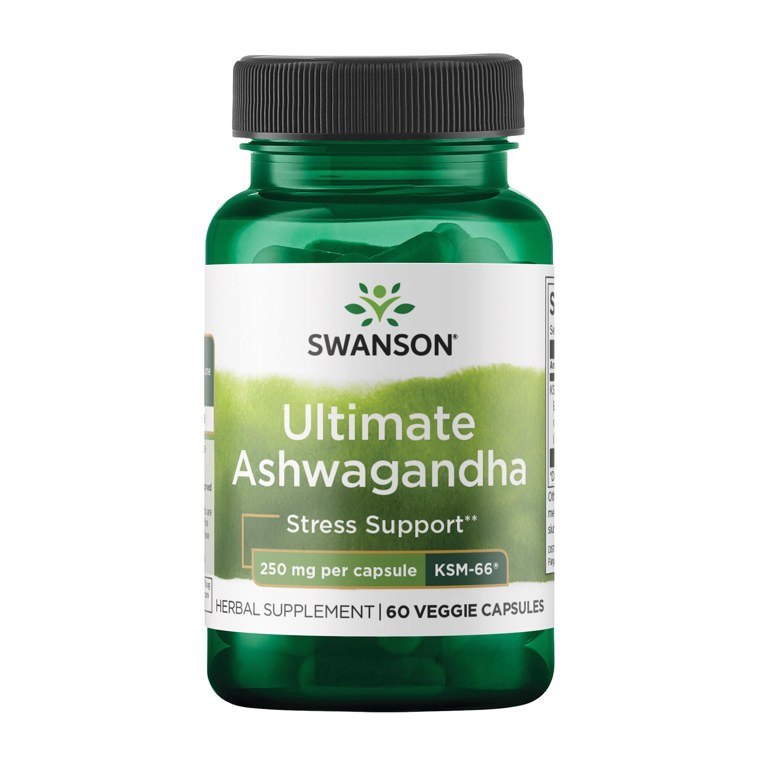 Swanson Ultimate Ashwagandha KSM-66 bottle and label