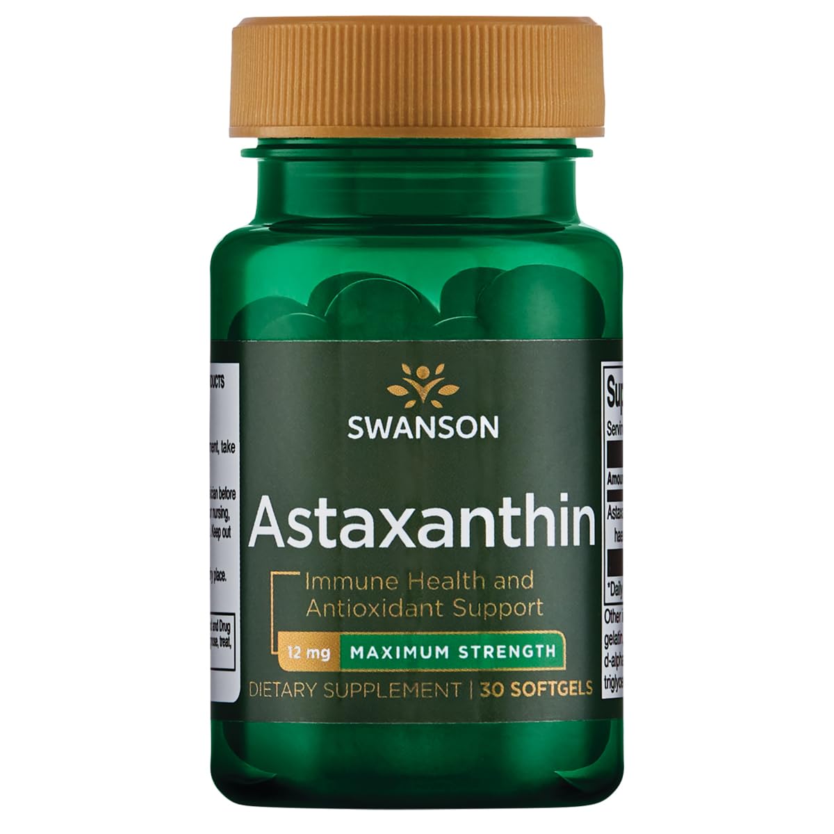 Swanson Maximum Strength Astaxanthin 12 mg bottle - 30 softgels