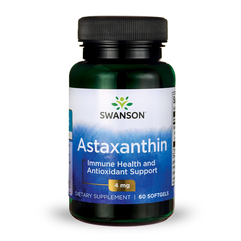 Swanson Astaxanthin 4 mg softgels bottle label