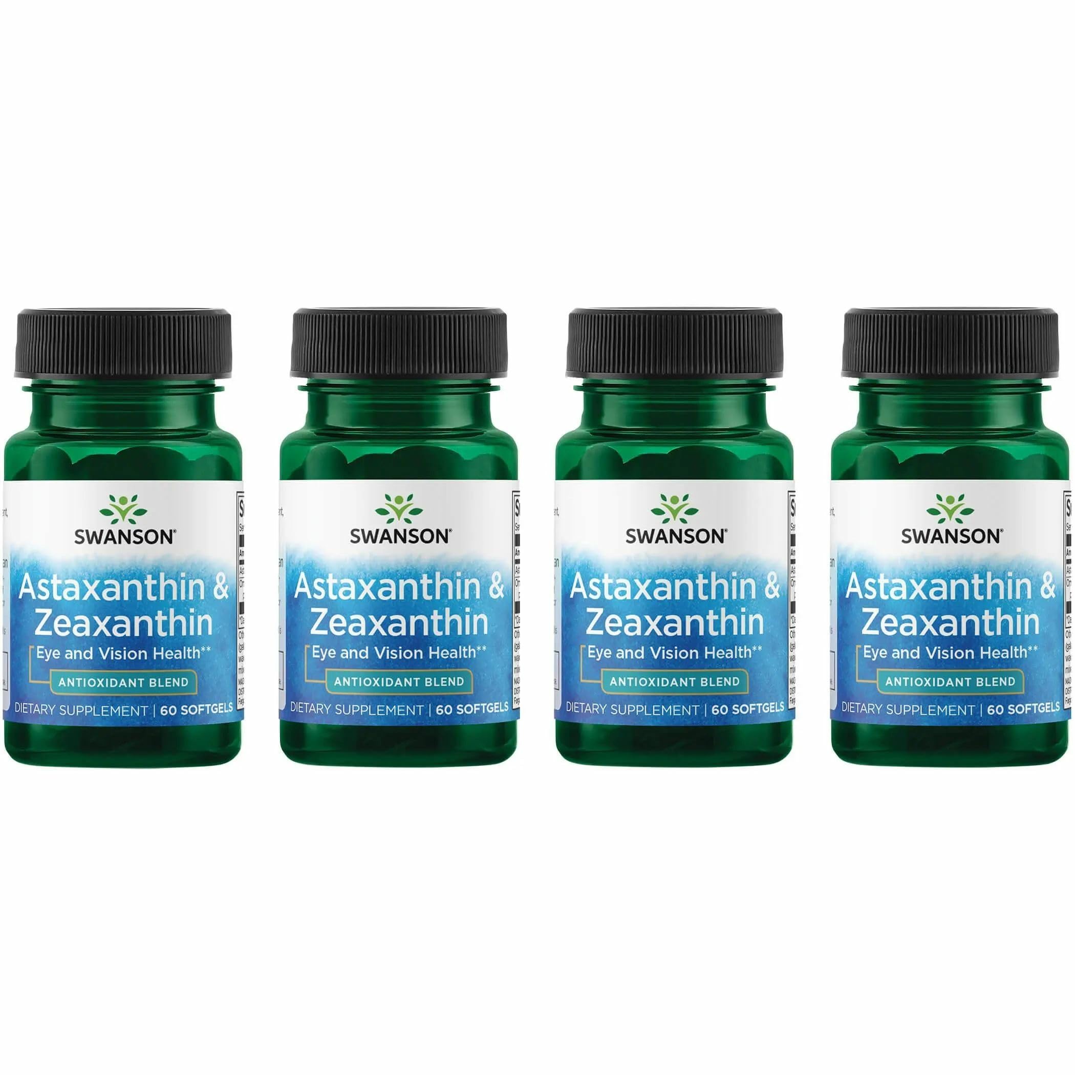 Bottle of Swanson Astaxanthin & Zeaxanthin Eye Health supplement