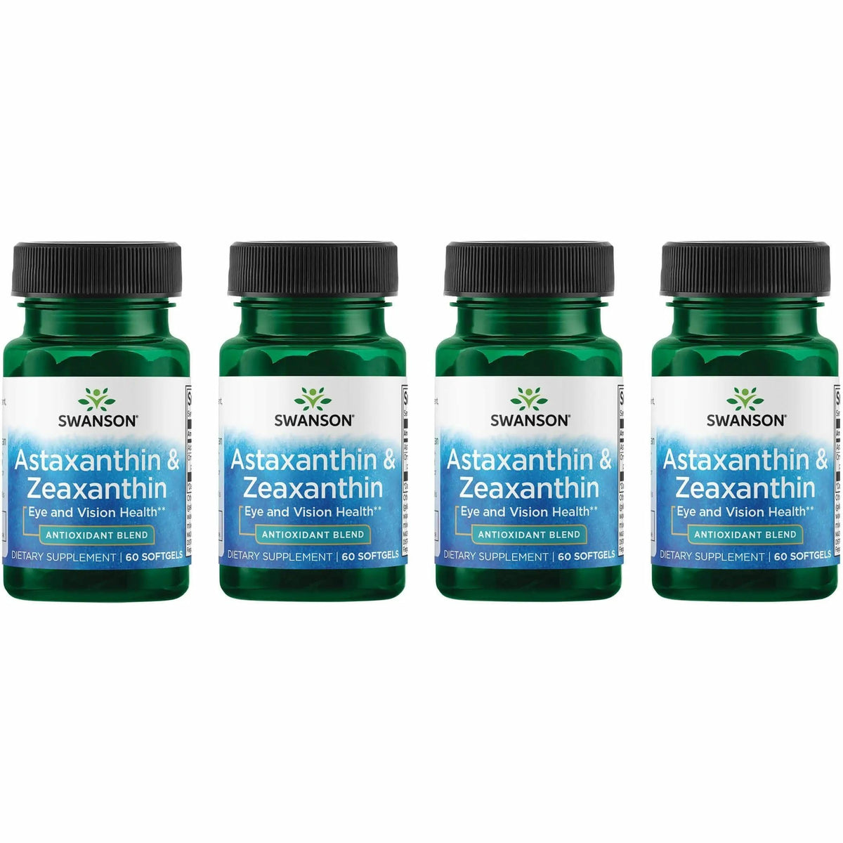 Bottle of Swanson Astaxanthin & Zeaxanthin Eye Health supplement