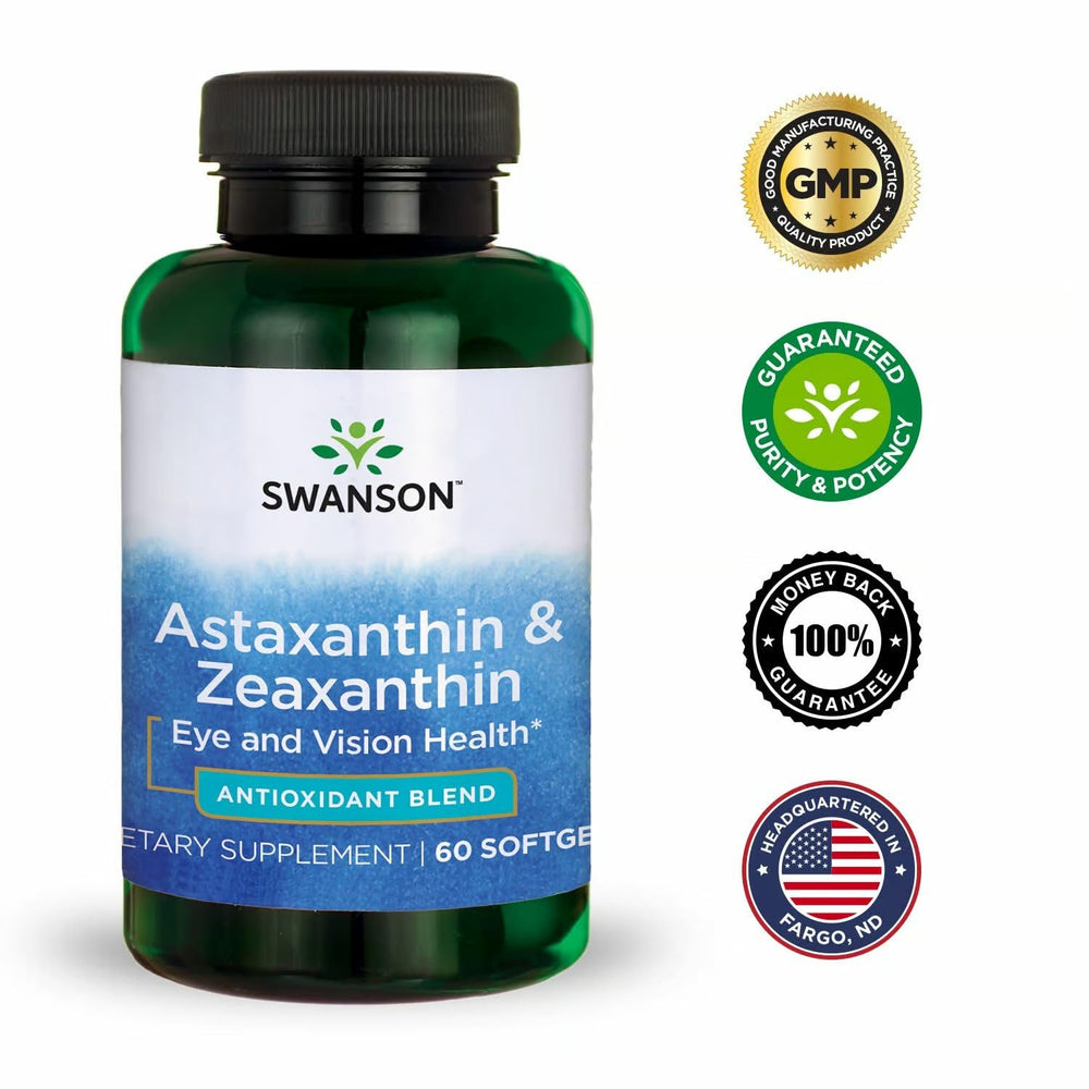 Ingredient and nutrient breakdown of Swanson Astaxanthin & Zeaxanthin